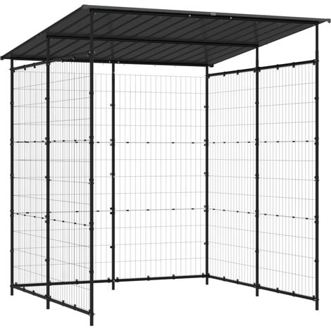 Abri à vélo 190x190x222 cm Acier Noir (1/5)