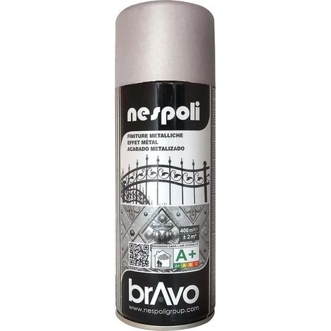 Peinture Aérosol NESPOLI - Effet Métal Argenté (180207) 0,4 L