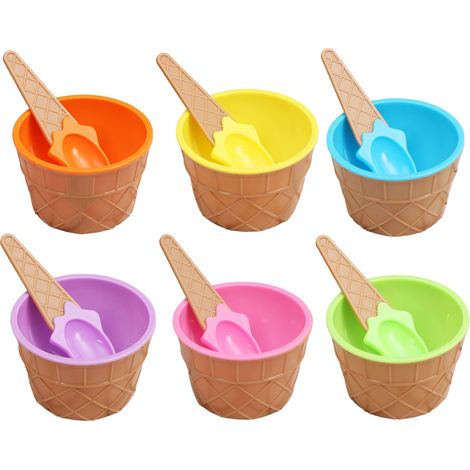 Set di 6 coppette gelato per bambini, coppette per gelato, coppette per coppie, regali, dessert