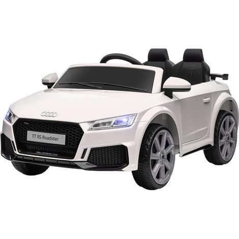 MACCHINA ELETTRICA PER BAMBINI 3-5 ANNI AUDI TT CON TELECOMANDO. PORTIERE APRIBILI E FARI LED. BIANCO