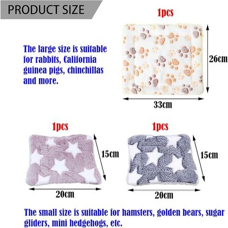 Plush Bed for Small Animals Guinea Pig Accessories Mat for Rabbits Chinchillas Squirrels Guinea Pigs (1/4)