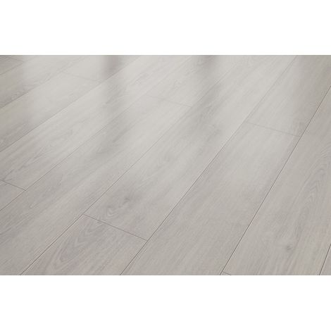 Classen Laminat 128,6 x 19,4 cm 7 mm Eiche hell grau Laminat
