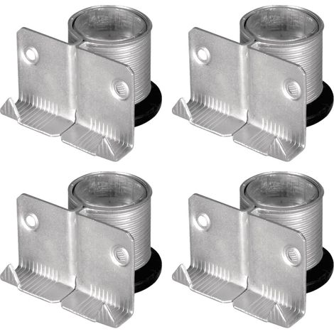 Kit de 4 Pieds Réglables en Zamac Haute Capacité 150 Kg – Type C, Pieds À Épaule pour Tables, Étagères, Armoires Et Établis (1/4)