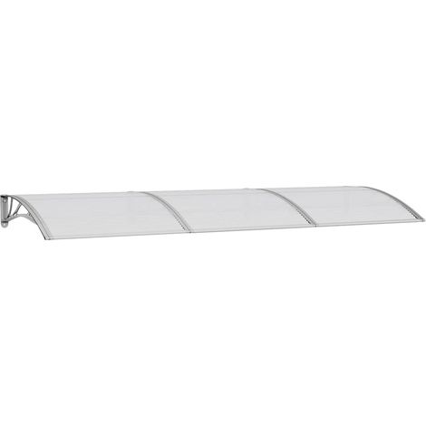 vidaXL Tettoia per Porta Grigia 300x100 cm Policarbonato