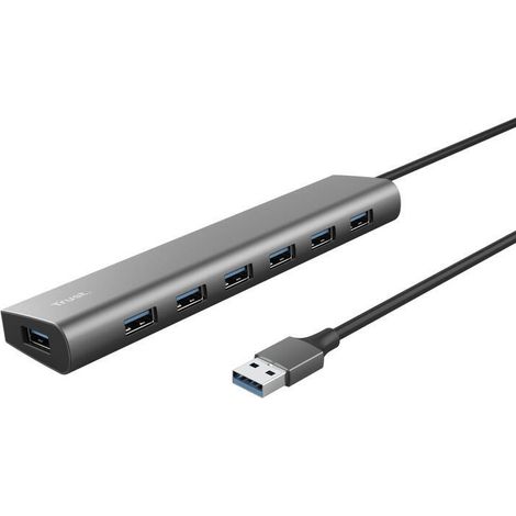 Hub USB Trust 24967 HALYX 7C Gris (1/4)