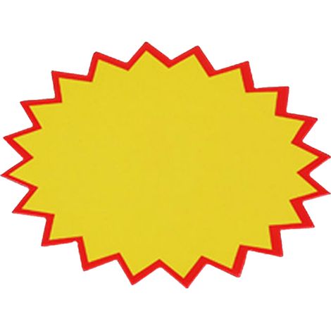 Etiquette Prix - Forme Etoile - Papier Jaune - 100 Pièces - Pour Supermarché Boutique Magasin Vide-Grenier (1/5)