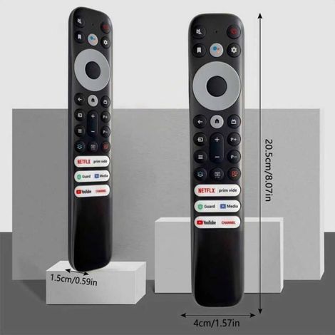 Télécommande - Pour Tv Tcl Android Mini Led Qled 4K Uhd - Compatible Modèles S330 S434 S446 S546 R646 - 1 Pièce (1/5)