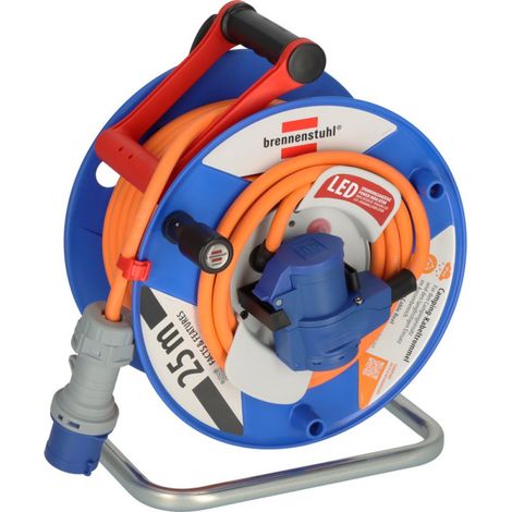 Brennenstuhl 1182470200 Camping-Kabeltrommel 25 m Orange CEE-Stecker 16 A 3polig