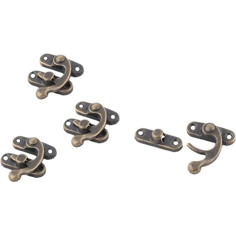 sourcing map 4 Sets Toggle Latch Box Retro Swing Bag Brus Suitcase Lock Closure Bronze Tone DE
