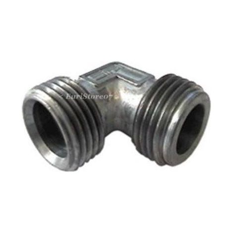 RACCORDO TUBO INOX CUCINA GAS 1/2 MASCHIO + MASCHIO ALLOGGIO OGIVA OTTONE dm 14 (1/2)