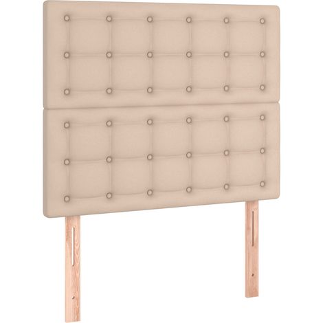 Maison Exclusive - Giroletto Molle Materasso e LED Cappuccino 120x190cm Similpelle (1/5)