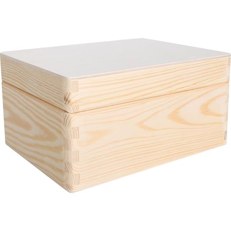 Boîte en Bois Rangement Souvenirs 19,5 x 15 x 10 cm (1/5)