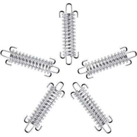 5 Pièces Boucle à Ressort de Tente, Fermoir à Ressort en Acier Inoxydable, Kit de Fixation de Voile Solaire, Fixations d'ombrage de Voile (1/5)