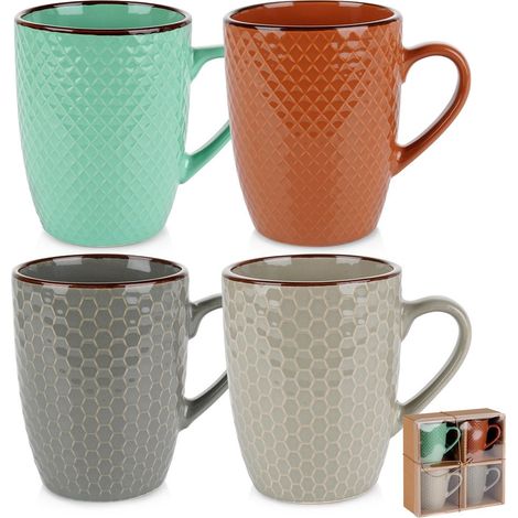 Tasses en ceramique 400 ml 4 pieces (1/5)