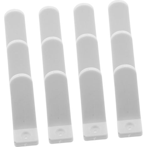 lot de 4 guide de sol pour porte coulissante, plastique, blanc (1/5)