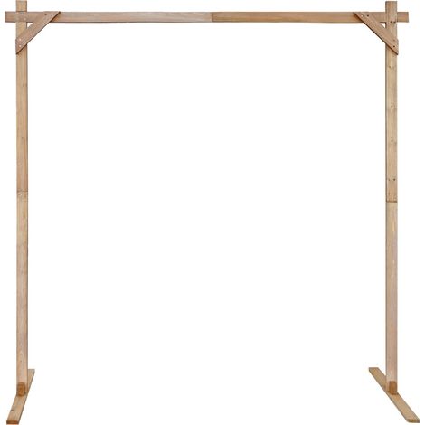 vidaXL Arche de mariage Marron Clair 225 x 95 x 226 cm