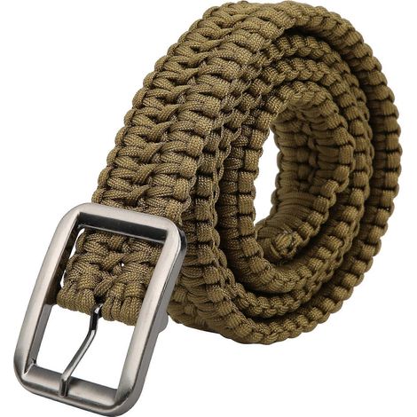 Ceinture en corde tressée à la main pour parapluie, idéale pour l'aventure, la survie en milieu sauvage et les activités de plein air (verte).