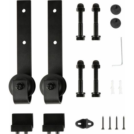 – Roulette porte coulissante – Accessoire pour portes coulissantes – Noir – Compatible avec glissière d'origine – Usage intensif cuisine et bureau