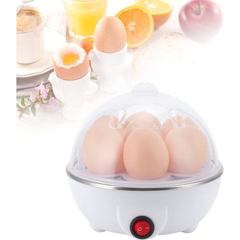 royaluxe - Cuiseur à œufs électrique, appareil ménager, mini cuiseur à œufs multifonction, cuiseur vapeur, pocheuse pour la cuisine (prise UE 220 V) (1/5)