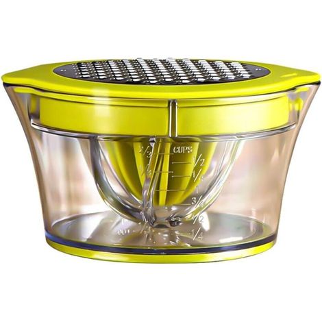 Presse-agrumes Manuel - 4 En 1 Pour Oranges Citrons Agrumes - Gobelet Gradué 400 Ml - Levier Ergonomique - Pièces Démontables (1/5)