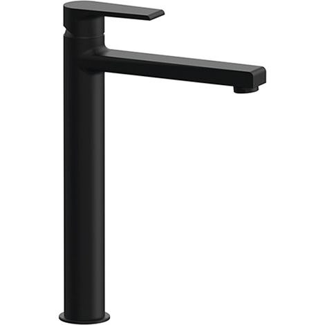 MISCELATORE MONOCOMANDO LAVABO ALTO LINEA ARTIC Nero Opaco MARIANI (1/2)