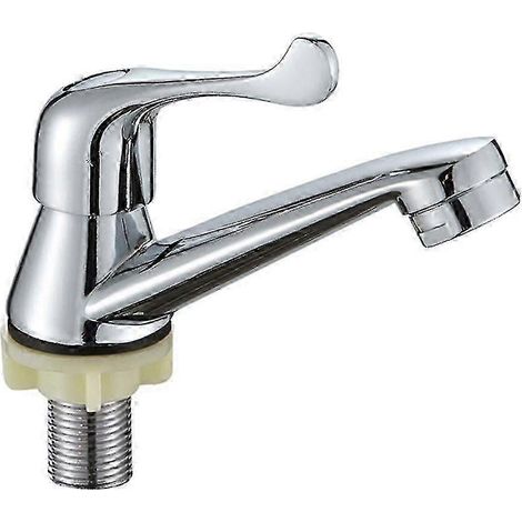 Robinet de lavabo simple 96/94 avec robinet de montage sur plage à dégagement rapide robuste (1/4)