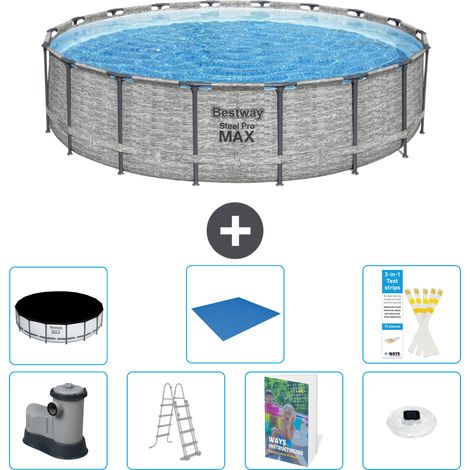 Bestway Piscina Bestway Steel Pro MAX Rotonda - 549x122 cm - 8-pezzi  S596 (1/4)