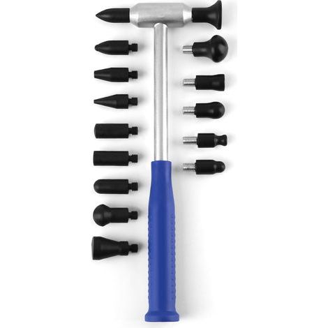 Marteau de réparation automobile – Kit d'outils de réparation de carrosserie avec 15 têtes, élimination des dommages sur les voitures, kit de réparation complet pour camions (1/5)
