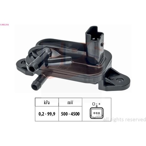 Capteur, pression des gaz échappement EPS 1.993.316 CITROËN 137416 16 231 373 80