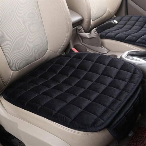 Coussin Siège Voiture - 52 x 49 cm - Mousse Mémoire De Forme - Antidérapant - Noir - 1 Pièce (1/4)