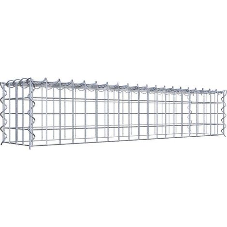 Gabiondeco - Gabion - Element de prolongation en hauteur 100 cm x 20 cm x 20 cm (L x H x P). maille 5 x 5 cm. Spirale. Attention : il manque une grille - Made in Germany (1/5)