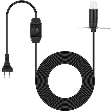 LEDMOMO E14 15W Wolfram-Glühlampe und Dimmerkabel für Salzkristalllampen mit EU-Stecker-As Shown (1/3)