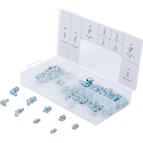 Assortiment de Graisseurs 70 pcs - Métriques et Pouce - Polyvalence et Praticité, Acier, Pro - D-Work (1/5)