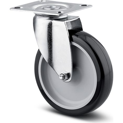Schwenkbare Möbelrolle 1470 mit flexiblem Band, 75 mm Durchmesser SANS MARQUE