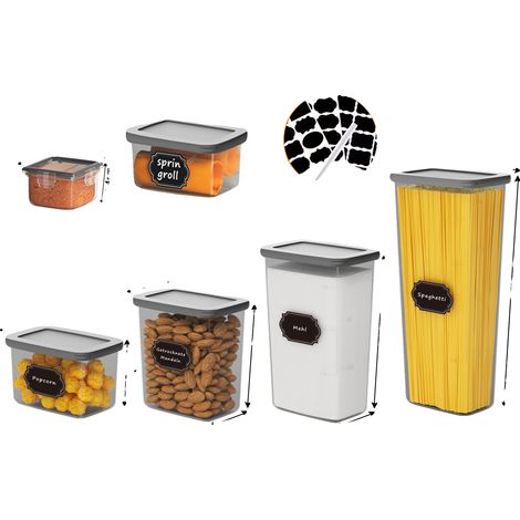 Recipientes para almacenar alimentos, paquete de 32, diseño apilable, 32 piezas (1/2)