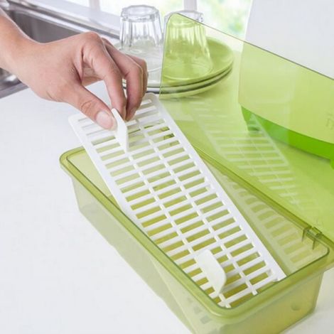 MEUBLE ETAGERE Couverts Organisateur Food Grade Aucune odeur Durable Cuisine Cutlery Organisateur style-Green2 (1/3)