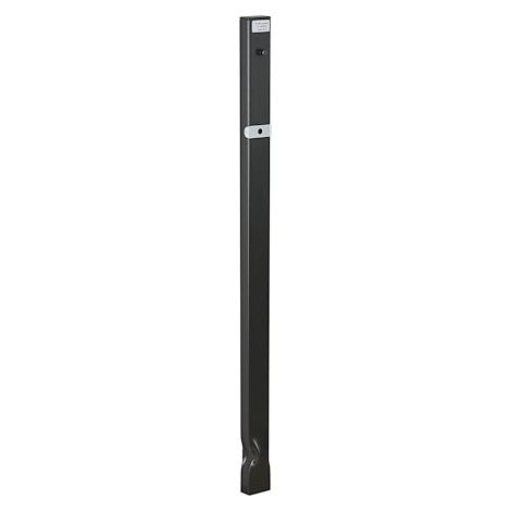 Poteau pour corbeille murale extérieur basculante 27 litres H 98,5 cm gris