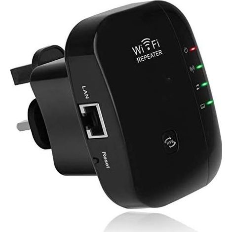 WiFi Répéteur WiFi Booster 300Mbps 2,4 GHz Extenseur sans Fil Amplificateur de Signal du Réseau Avoir AP/RP et WPS Fonction, Compatible avec Toutes Les Box Internet (1/5)
