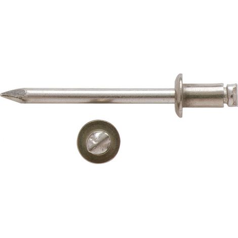 Rivet aveugle tête plate inox/inox a2 4,8 x 10 50