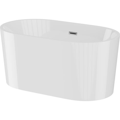 Wholesale Domestic Genoa Gloss White 1500mm x 750mm Double Ended Freestanding Bath with Waste (1/5)