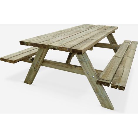 Mesa de picnic con 2 bancos para 6 personas