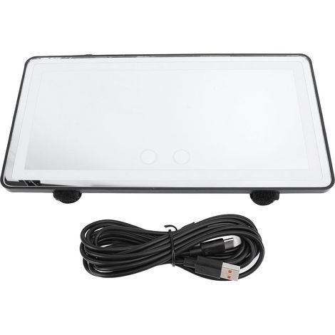 Miroir courtoisie pare-soleil rechargeable, 3 éclairages, commande tactile, vue arrière (1/5)