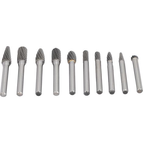 Ensemble 10 Limes Rotatives en Carbure de Tungstène pour Meulage Bois Métal Sculpture Gravure Outils Dremel (1/5)