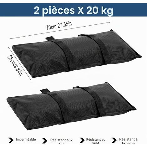 Sand Bags, Weight Bags, Gazebo Weight Bags, 70 x 25 cm, Weight for Parasol, Barnum, Tent, Garden (1/3)