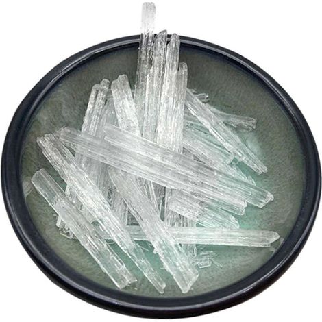 Cristaux de Menthol Naturels Bio 50g pour Cosmétiques, Spa et Parfumerie
