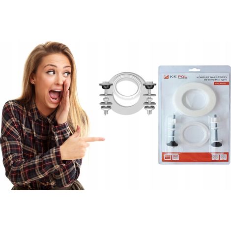 Kk-Pol Kit de réparation WC compact AKC/522 - Pratique et complet - Facile installer (1/5)