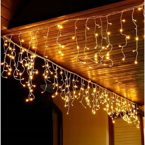 ICICULE 200 LED-Lichterkette für den Außenbereich, weißes Kabel, warmweiß, 9 m, blinkend (1/5)