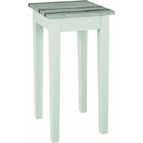 HAKU Möbel Tavolino pino marittimo, bianco, MDF - Dim. L 30 cm x A 61 cm x P 30 cm, Stile Mobili Costieri (1/2)