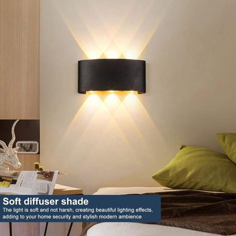 Wandlampen Außenwandleuchte Wasserdicht Gartenbeleuchtung Aluminium Innen Schlafzimmer Wohnzimmer Treppen Flur Wandleuchte FLITI (1/4)