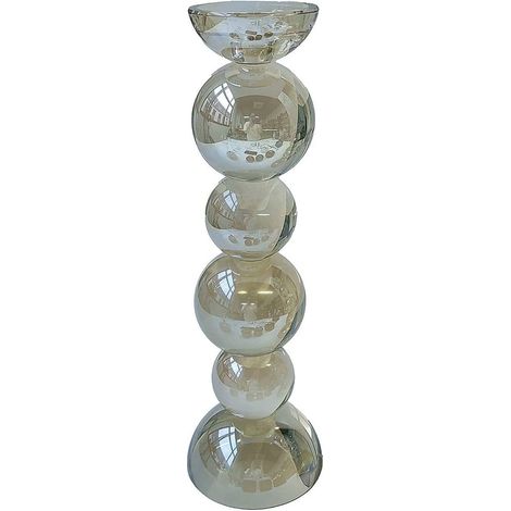 Support bougie Emie en verre élégant - Verre translucide élégant (1/3)